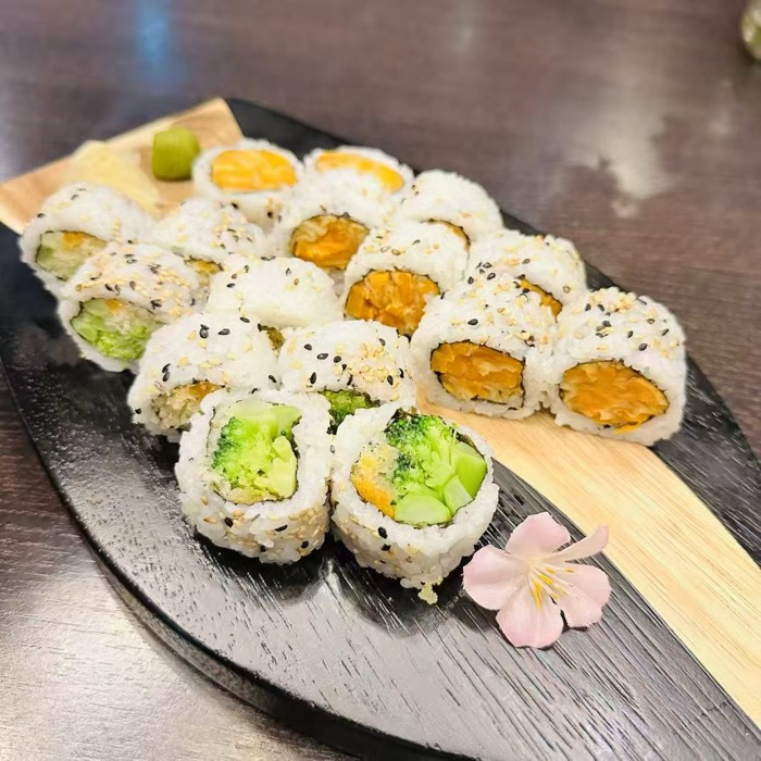 Yam Tempura Roll and Spicy Broccoli Roll